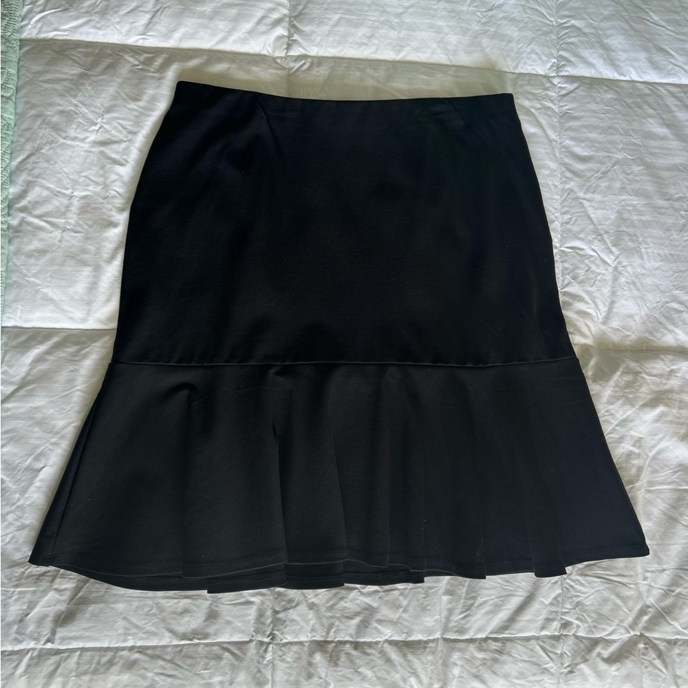 Ralph Lauren Black Trumpet Skirt Knee-Length
